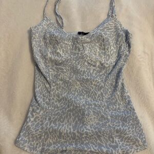 Dynamite Light Blue Animal Print Camisole